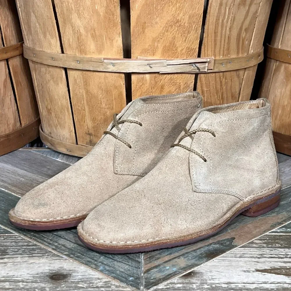 Trask Brady Tan Suede Brick Vibram Outsole Desert Chukka Boots Mens Size 8
